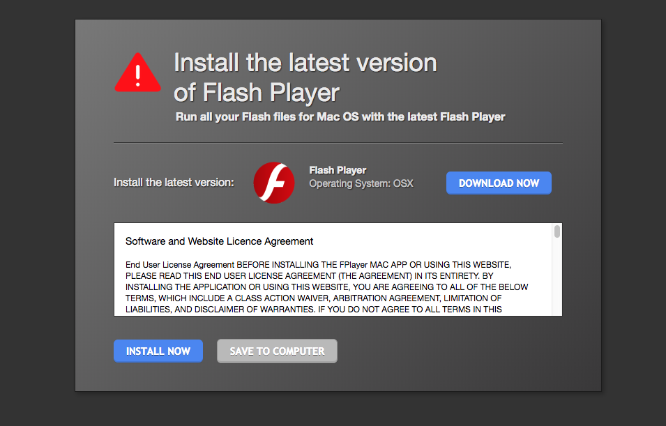 adobe flash player for mac not responding